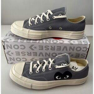 Converse Comme Des Garcons Play x Chuck 70 Low Steel Grey Sneakers  Mens 8 NWB